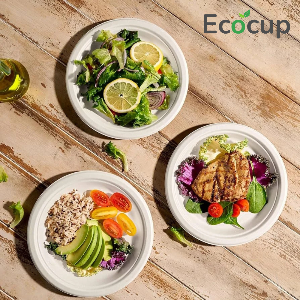 Đĩa giấy tròn 15cm màu kraft Ecocup chính hãng